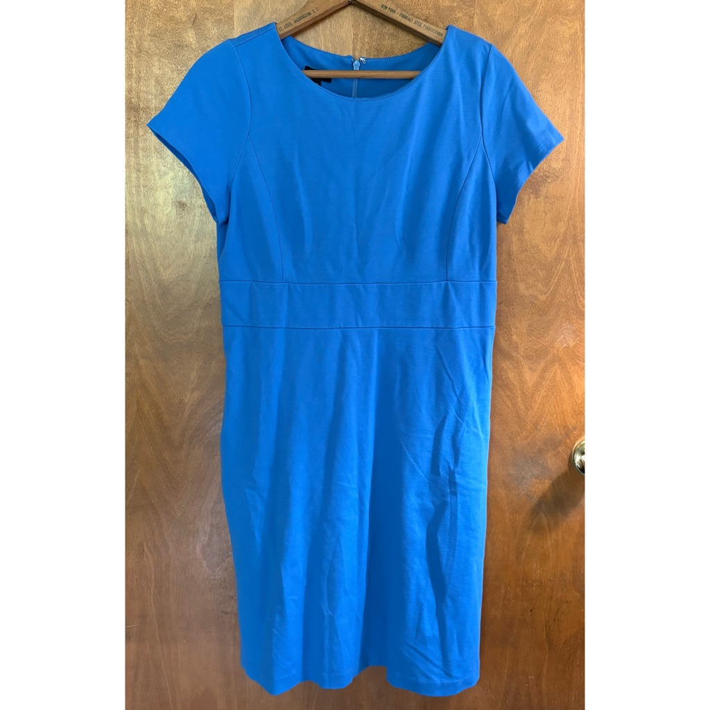 Talbots Blue Sheath Dress Nwt 12 Petite Work Office Business Career Professional